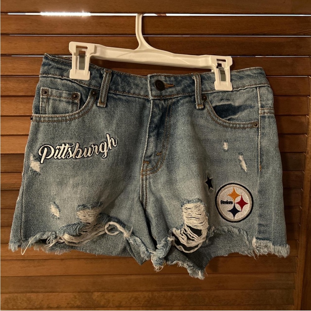 NFL Pittsburgh Steelers Blue Jean Shorts